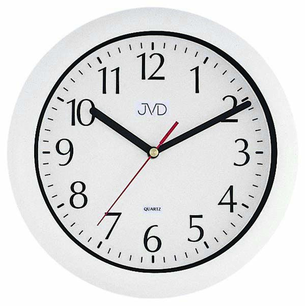 Nástěnné hodiny Q JVD SH494 plastové bílé koupelnové