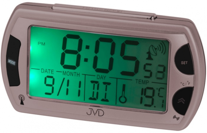 Budík Q JVD RC RB358.11 digitální lososová