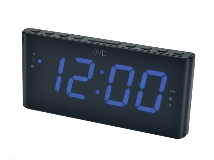 Síťový budík JVD SB1000.2 modrá čísla