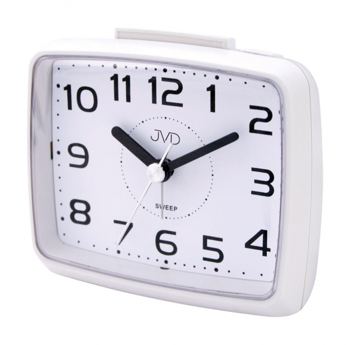 Budík Q JVD SRP879.1 plastový bílý