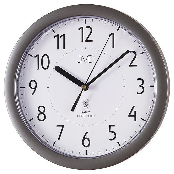 Nástěnné hodiny Q JVD RH612.11 RC plastové šedé