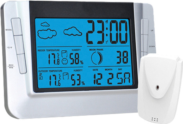 Meteostanice Q JVD RB608 digi stříbrná