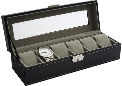 Box na hodinky umělá kůže 6ks JK-BOX SP-9372/A25