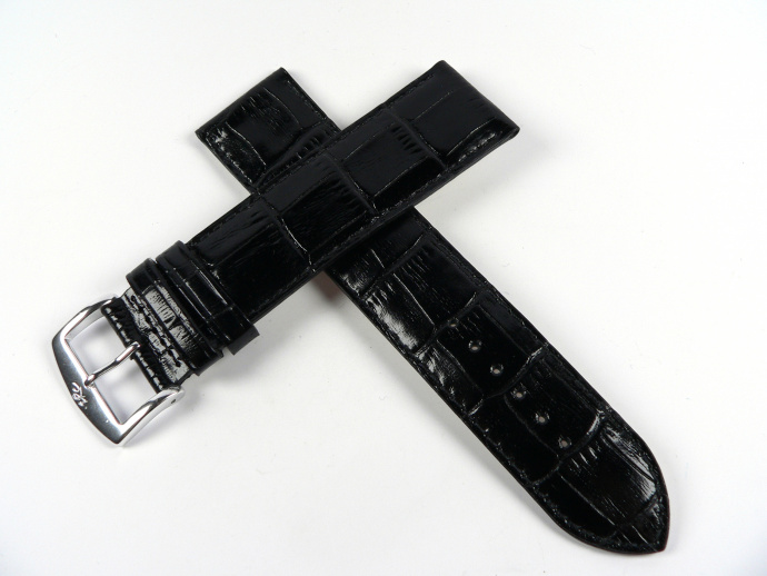 Řemínek černý krokodýl 24mm XL ROCHET 5195901 BIOCONFORT