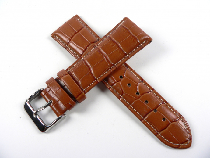 Řemínek světle hnědý kožený 24mm CONDOR 285R.27.24