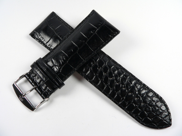 Řemínek černý krokodýl 24mm ROCHET 5792401