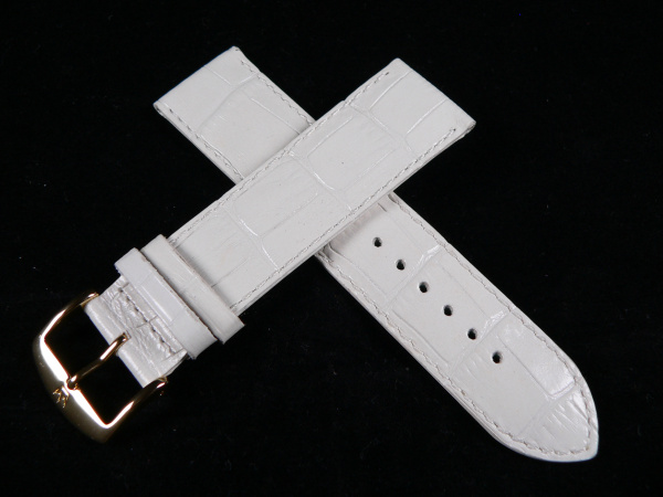 Řemínek bílý aligátor 22mm ROCHET BIO 5190802