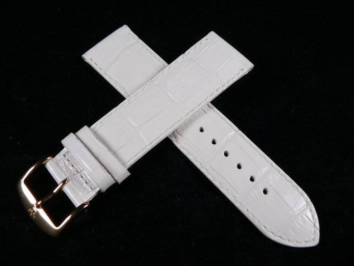 Řemínek bílý aligátor 22mm ROCHET BIO 5190802