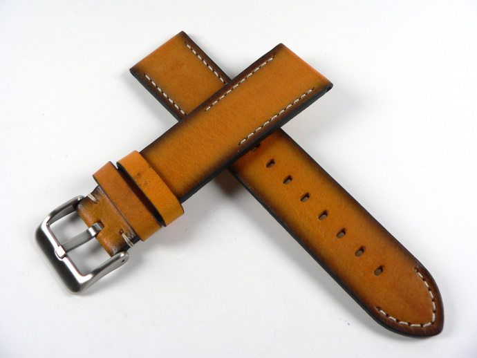 Řemínek hnědý kožený 22mm CONDOR 363R.18.22