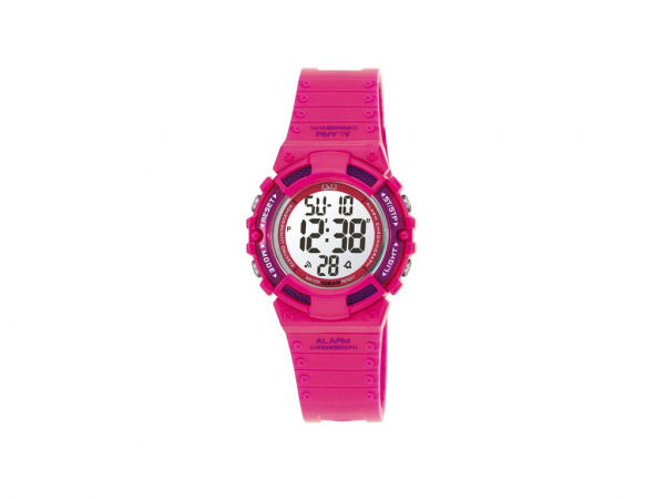 Digitální hodinky  Q Q&Q M138J003Y 10bar růžové