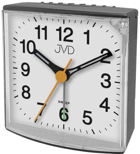 Budík Q JVD SRP002.2 plastový stříbrný