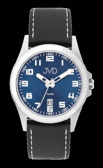 Pánské hodinky Q JVD J1041.45 10atm kožený řemínek