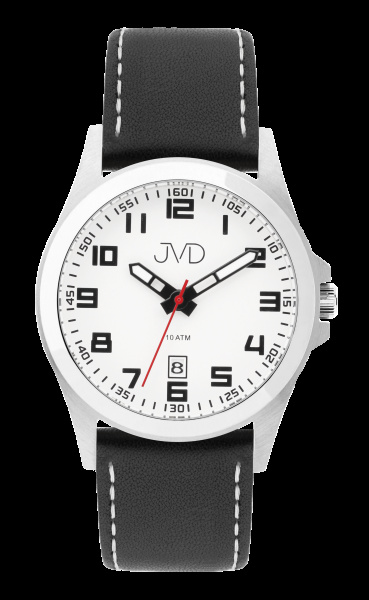 Pánské hodinky Q JVD J1041.47 10atm kožený řemínek