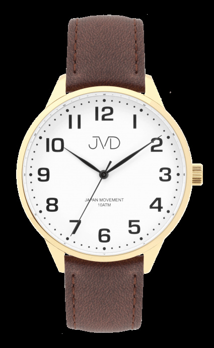 Pánské hodinky Q JVD J1130.4 10atm 10atm zlacené