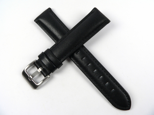 Řemínek černý kožený 18mm CONDOR 632R.01.18