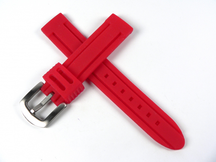 Řemínek červený silikonový 18mm ROCHET 8092005