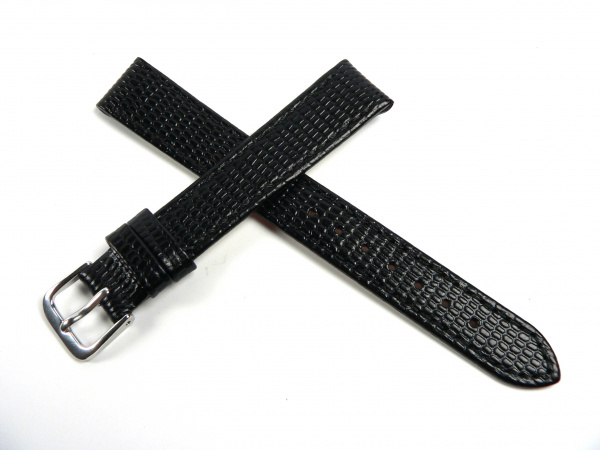 Řemínek černý ještěrka 14mm CONDOR 177R.01.14