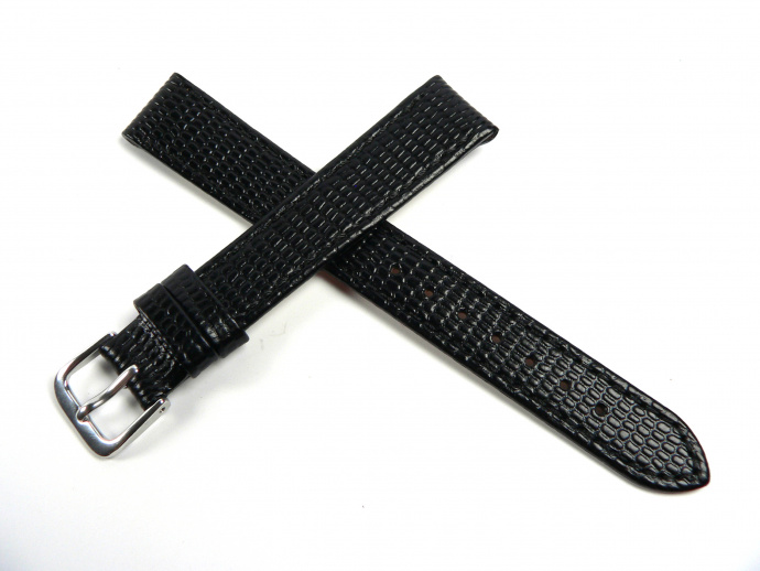 Řemínek černý ještěrka 14mm CONDOR 177R.01.14