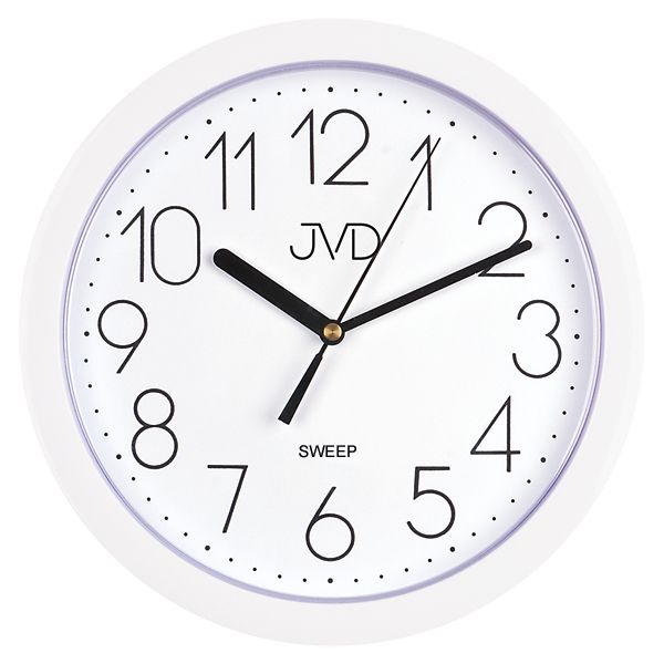 Nástěnné hodiny Q JVD SWEEP HP612.1 plastové bílé