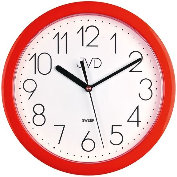 Nástěnné hodiny Q JVD HP612.2 plastové červené