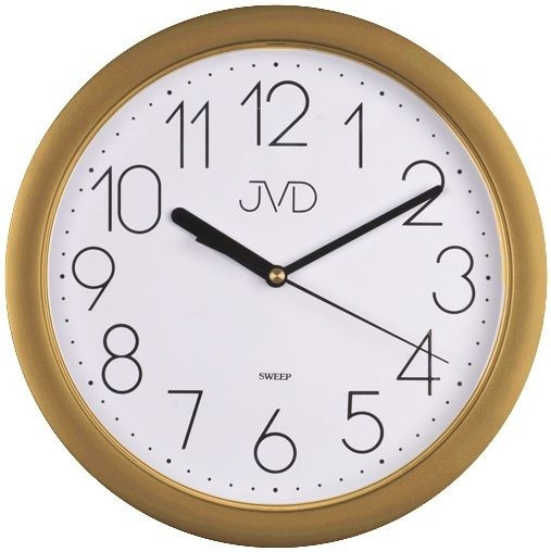 Nástěnné hodiny Q JVD HP612.26 plastové zlaté