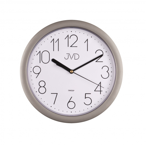 Nástěnné hodiny Q JVD HP612.7 plastové stříbrné