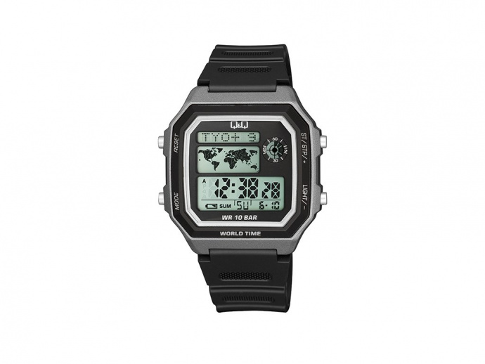 Pánské hodinky Q Q&Q M196J005Z digitální světové časy