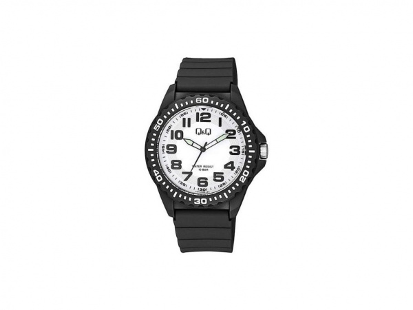 Pánské hodinky Q Q&Q VS16J006Y plastové, bílý číselník