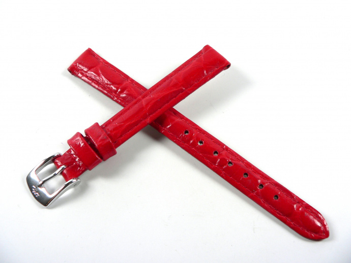 Řemínek červený krokodýl 12mm ROCHET 6390305