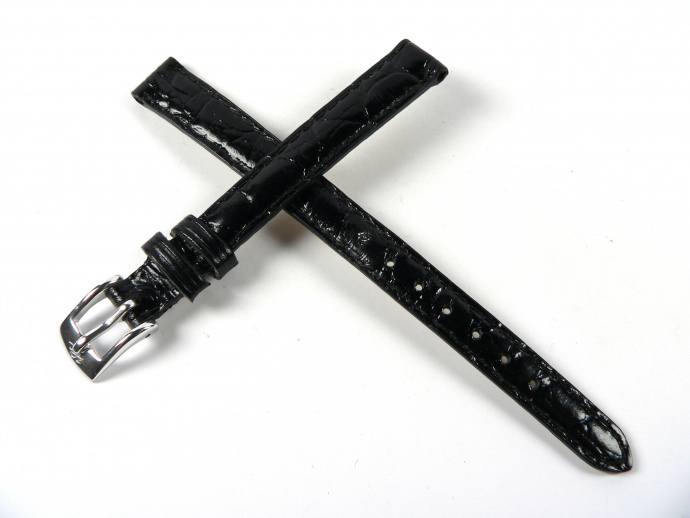 Řemínek černý krokodýl 10mm Bioconfort ROCHET 5090201