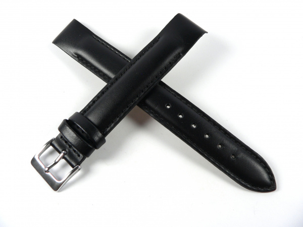 Řemínek kožený černý 16mm COUSINS S36011