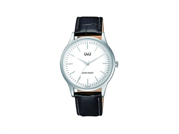 Pánské hodinky Q Q&Q C10A-010 chrom, kůže