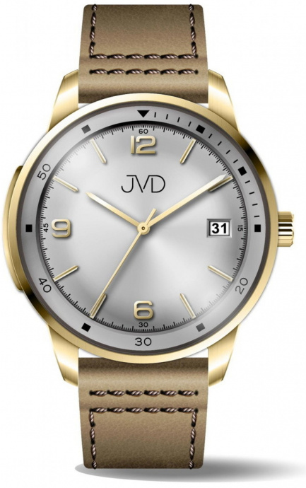 Pánské hodinky Q JVD JC417.4 nerez IPGold