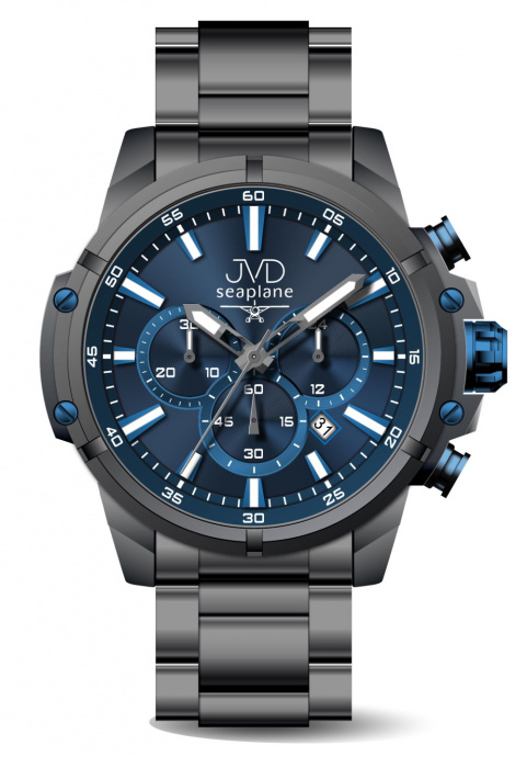 Pánské hodinky Q JVD JC635.1 IPBlack chrono 10atm