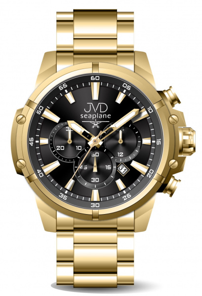Pánské hodinky Q JVD JC635.4 IPGold chrono 10atm