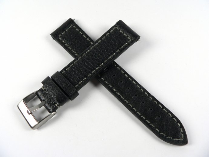 Řemínek černý Vacuno 24mm DILOY 404.01.24
