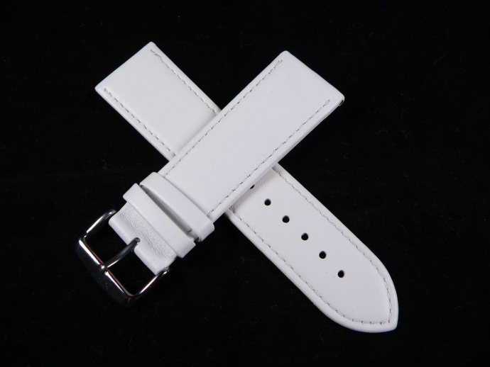 Řemínek bílý kožený 24mm CONDOR 283R.09.24