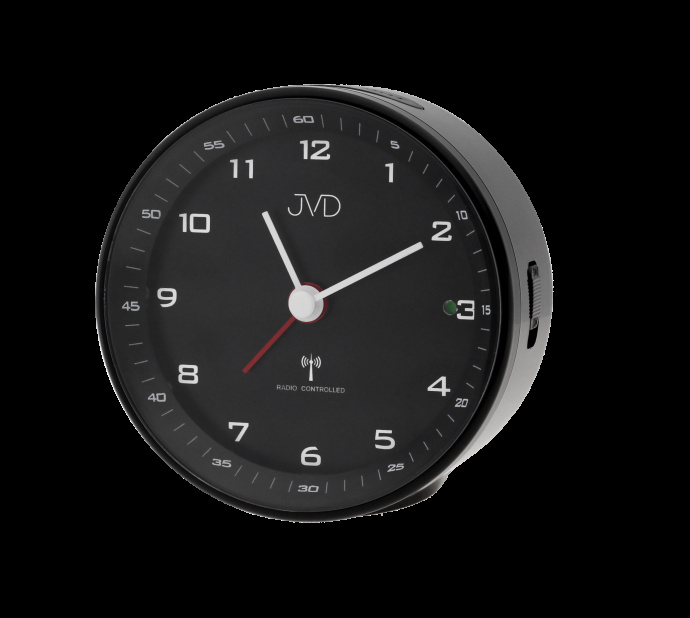 Budík Q JVD RB978.1 RC, černý analog