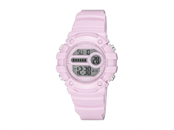 Dámské hodinky Q Q&Q G15A-003VY digitální růžové