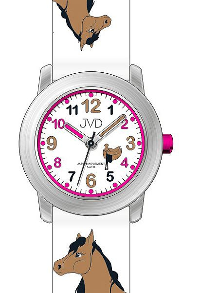 Dětské hodinky Q JVD J7150.1 koně bílé