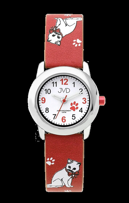 Dětské hodinky Q JVD J7153.3 kočky červené