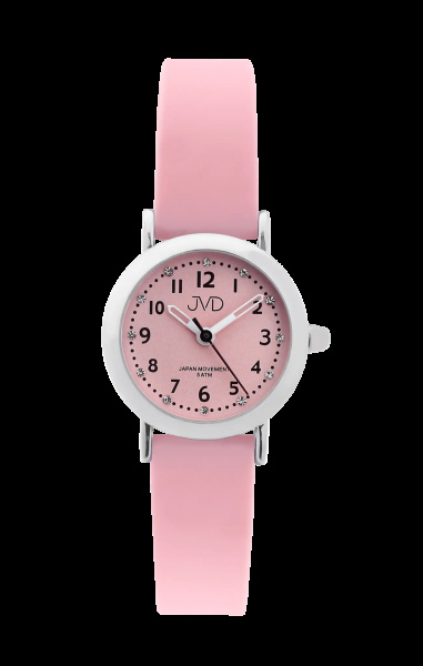 Dívčí hodinky Q JVD J7189.2 zirkony růžové