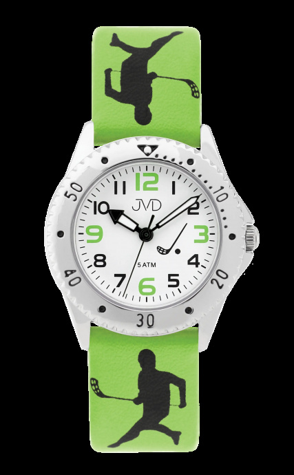 Dětské hodinky Q JVD J7209.1 florbal zelené