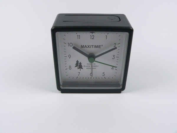 Budík Q MAXITIME 0950593 černobílý