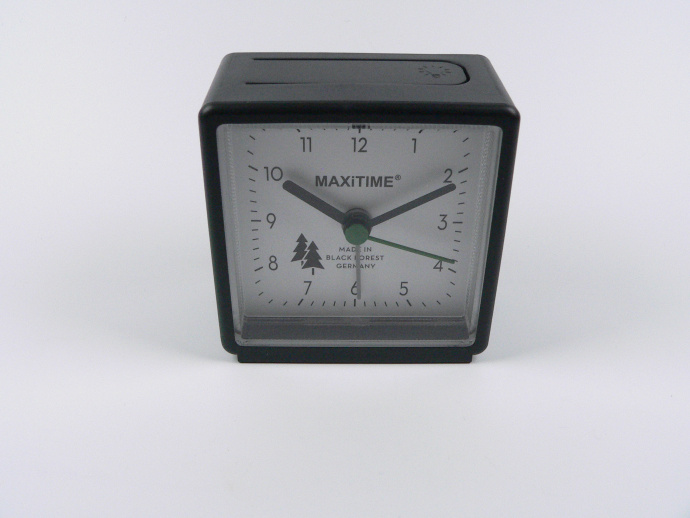 Budík Q MAXITIME 0950593 černobílý