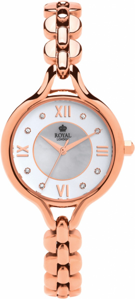 Dámské hodinky Q ROYAL LONDON 21373-04 PVD zlacení
