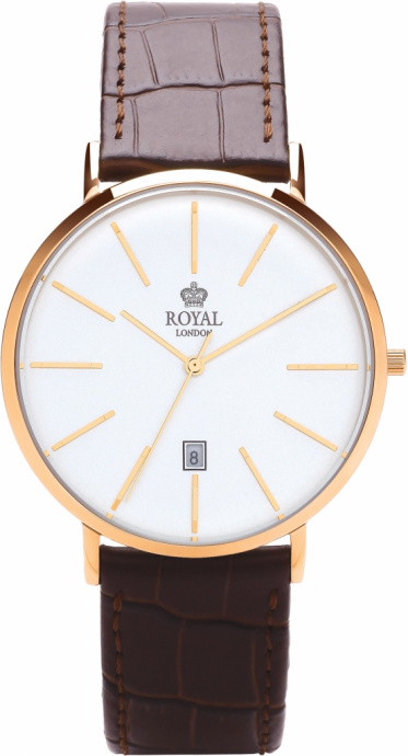 Pánské hodinky Q ROYAL LONDON 41297-02 PVD zlacení