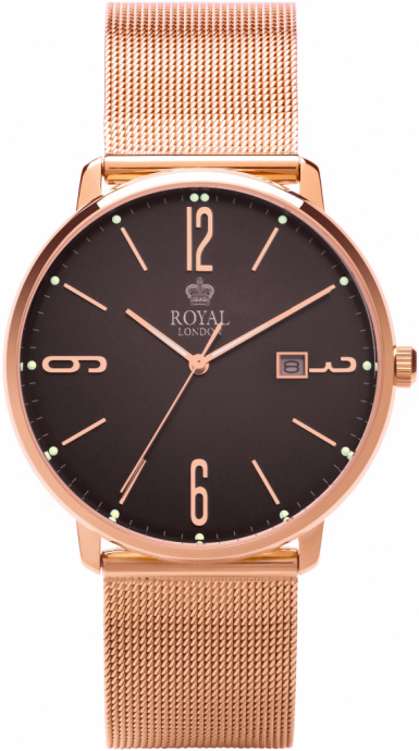 Unisex hodinky Q ROYAL LONDON 41342-15 PVD ROSE GOLD