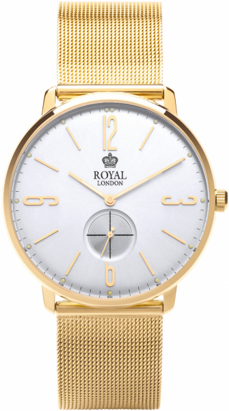 Unisex hodinky Q ROYAL LONDON 41343-12 PVD zlacení