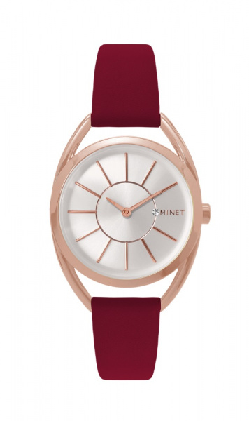 Dámské hodinky Q MINET ICON vínové MWL5074